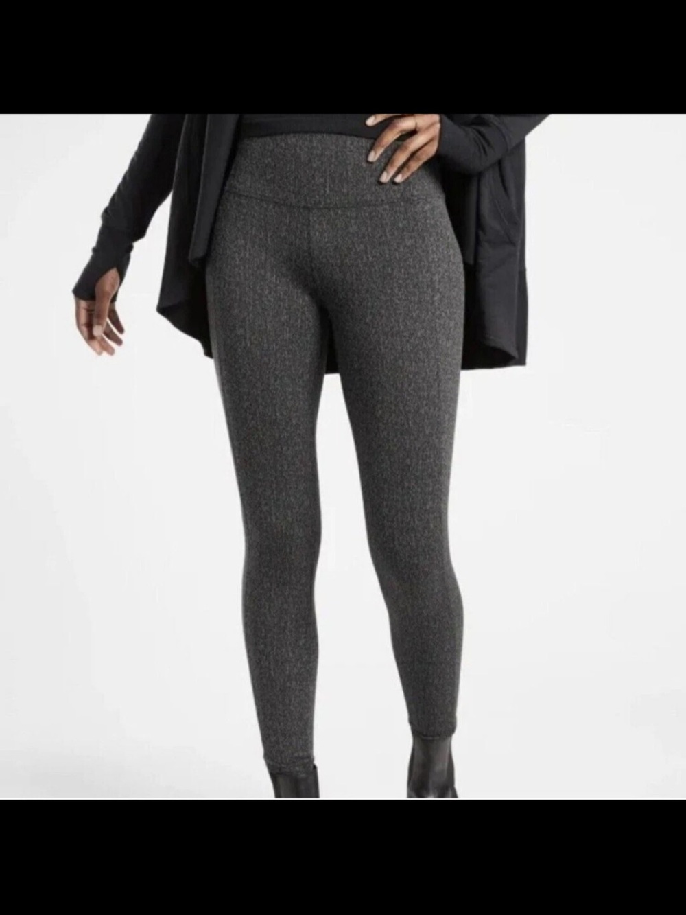 Athleta Women's Delancey
Herringbone Tight Leggings Size 1X
Zip Back Pockets
